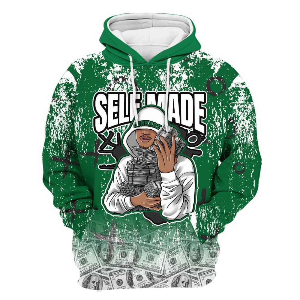 Hoodie To Match Pine Green 13s - Selfmade Unique Drip All Over Print