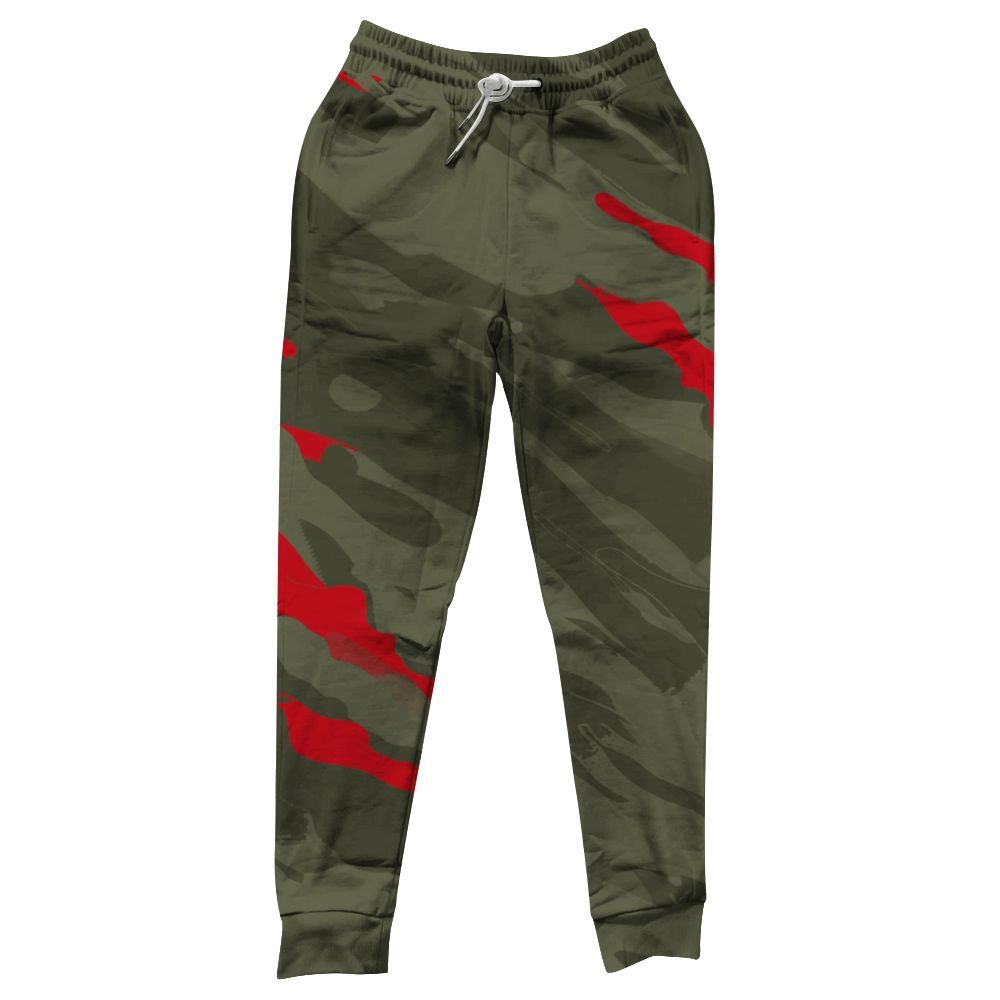 Sweatpant To Match Travis Scott Low OG Medium Olive 1s - Colored All Over Print