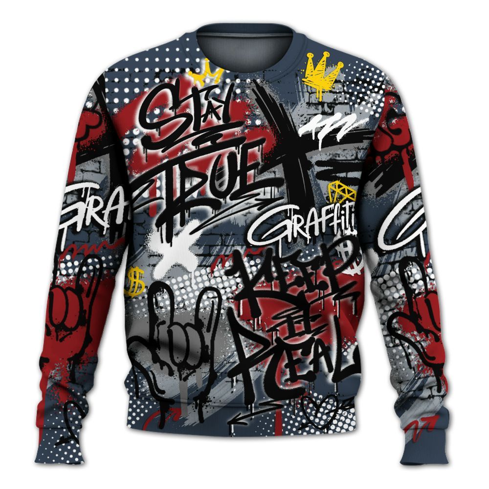 Sweatshirt To Match Retro Olympic 6s - True It Real Graffiti Streetwear All Over Print