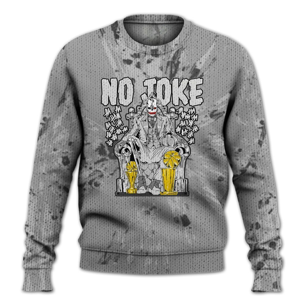 Knitted Sweater To Match Black Wolf Grey 12s - Ain't Joke Skeleton Luxury