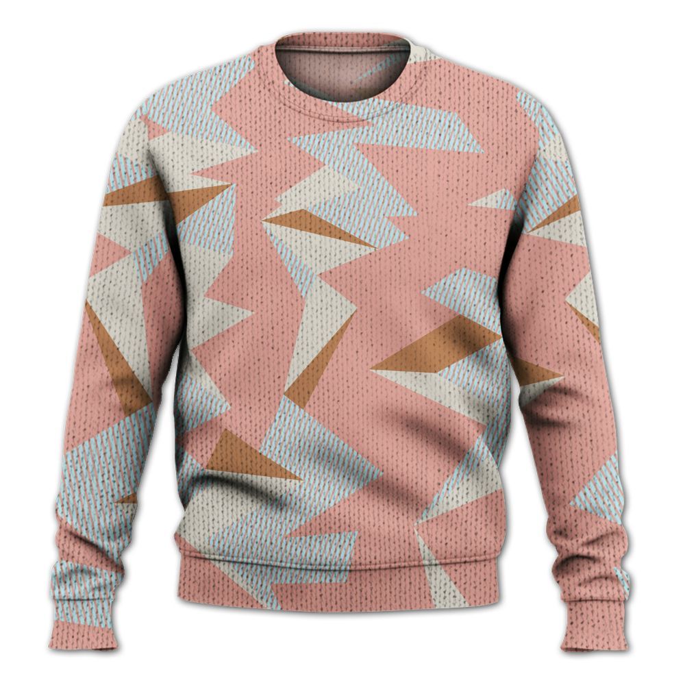 Knitted Sweater To Match Dunk Low Glacier Arctic - Geometric Camouflage Pattern