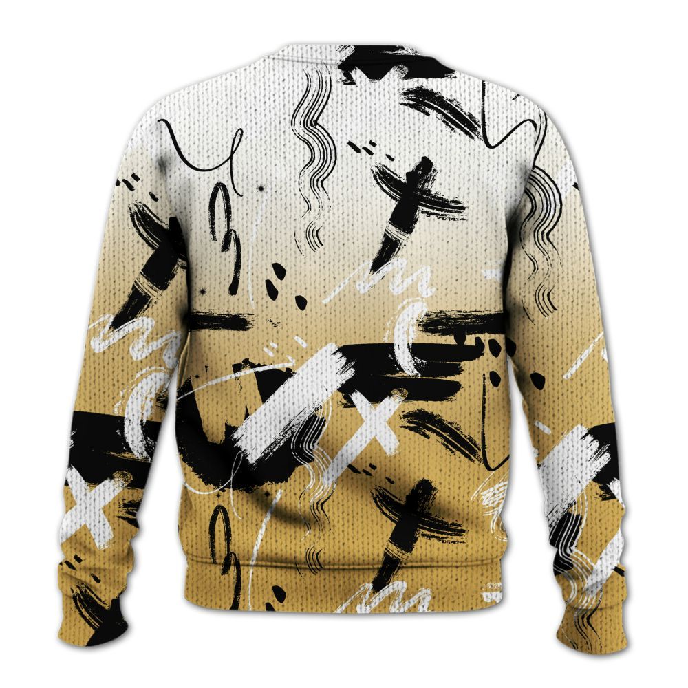 Knitted Sweater To Match Retro Light Ginger 14s - Money Hustle Grind Pray