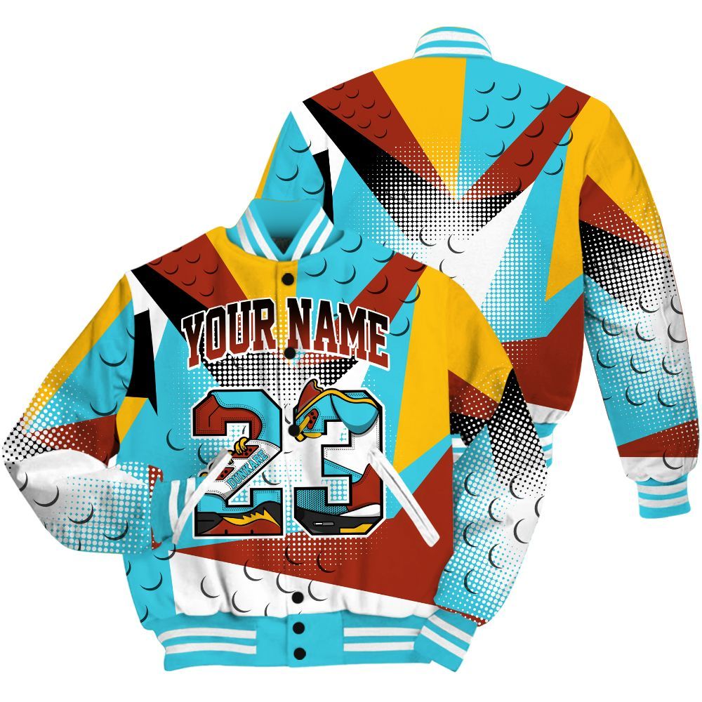 Varsity Jacket To Match SB Dunk Di'Orr Greenwood Shirt, Poly Custom Name Number 23 5s All Over Print