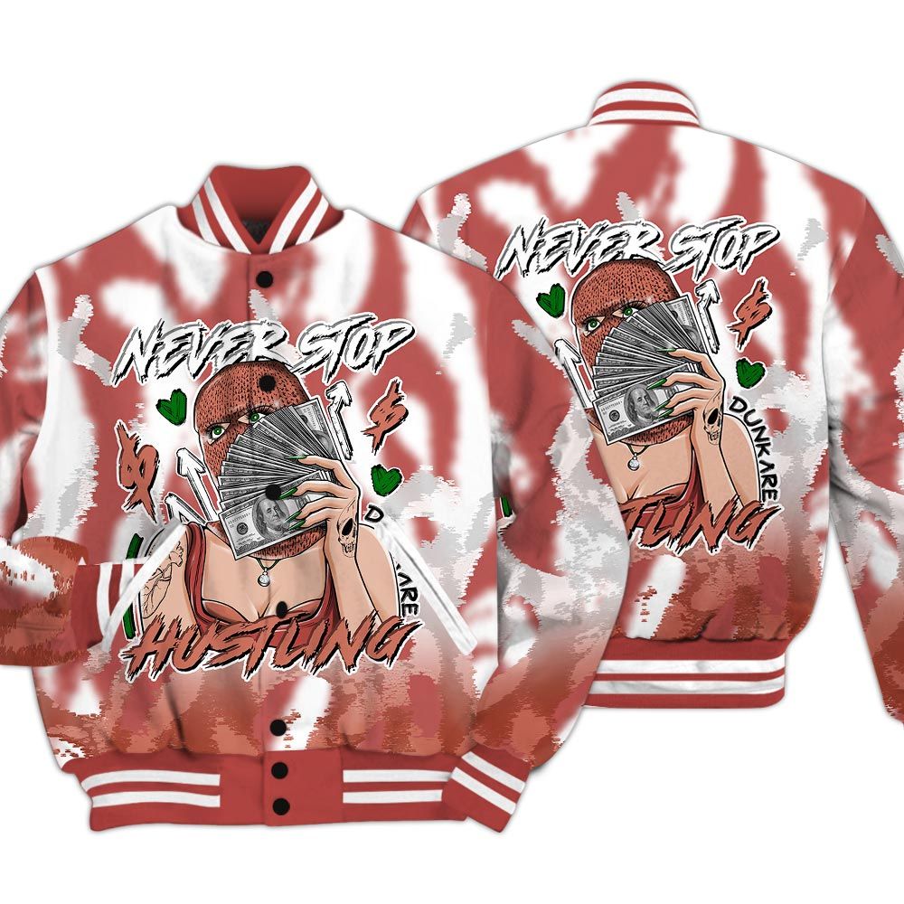 Varsity Jacket To Match Dune Red 13s - Hustling Unique Burn Varsity Jacket Unisex