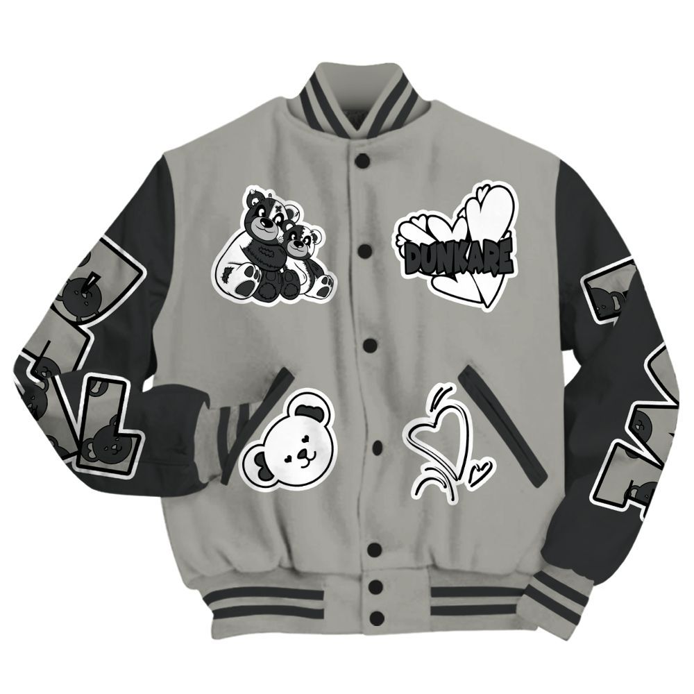 Varsity Jacket To Match High Satin Shadow 1s - Sincere Fondness Bear All Over Print