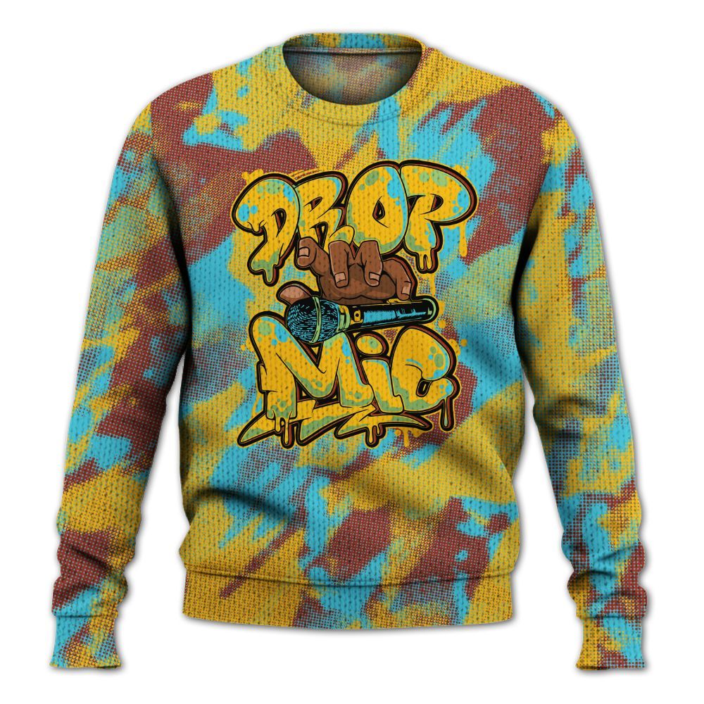 Knitted Sweater To Match SB Dunk Di'Orr Greenwood - Drop Mic Abstract
