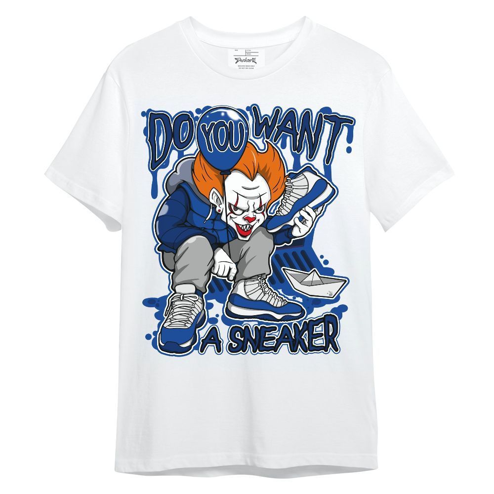 Shirt To Match Low Game Royal 1s - Clown Scary Sneakers Halloween Graphic Unisex Shirt