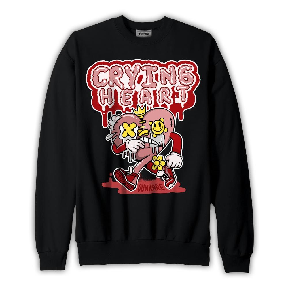 Sweatshirt To match Red Taxi 12s Sweatshirt - Crying Broken Heart Graphic Graphic