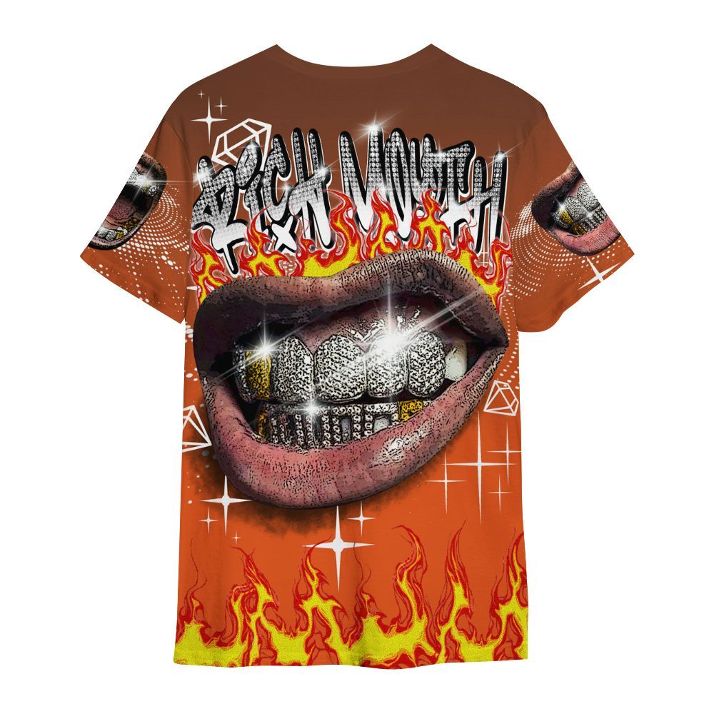 Shirt To Match High OG Starfish 1s - Rich Mouth Fire Rap Retro 90s All Over Print