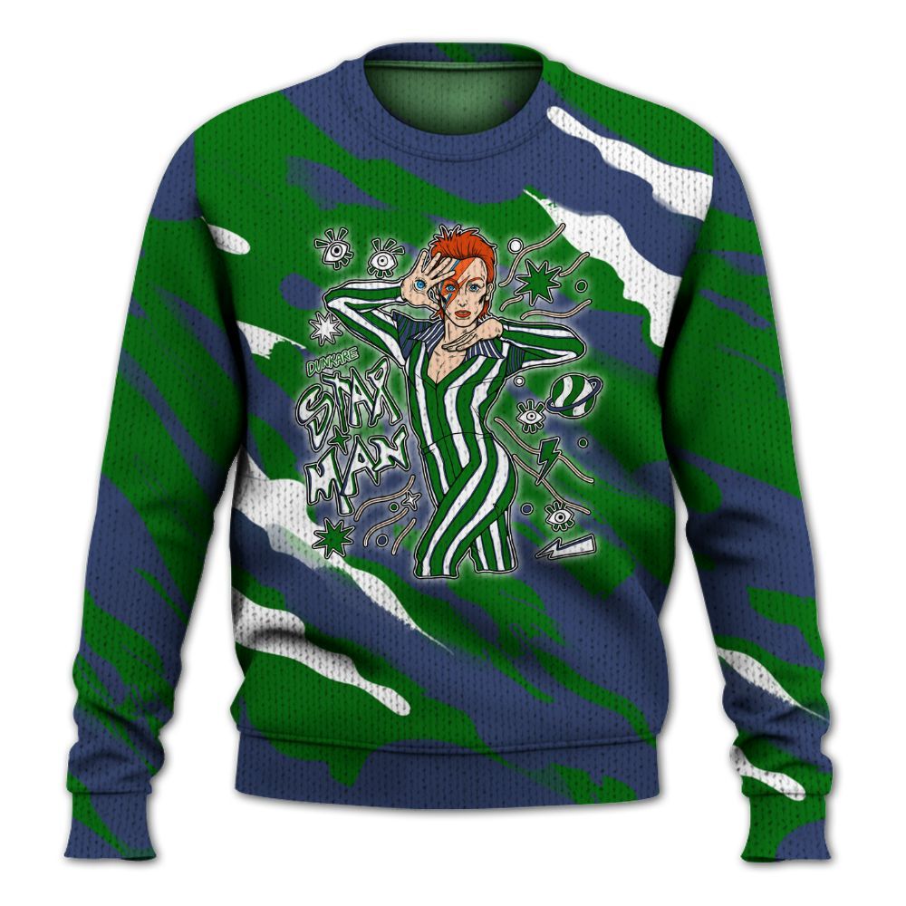 Knitted Sweater To Match Midnight Navy 13s - Starmans Graphics Colored