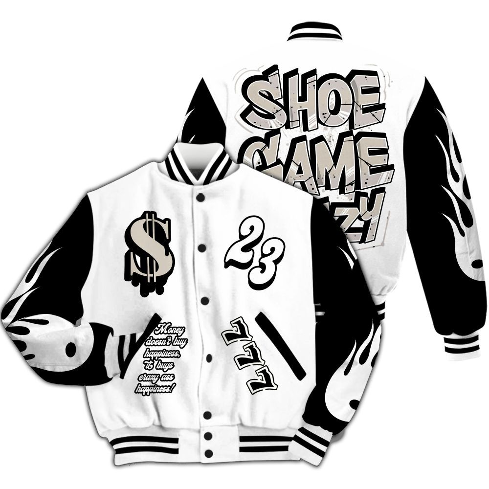 Varsity Jacket To Match Retro Reverse Metallic 5s - Shoe Game Crazy Graphic All Over Print