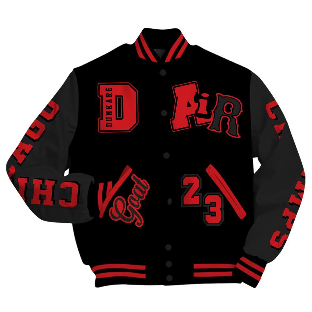 Varsity Jacket To Match Bloodline 12s - AIR Number 23 GOAT All Over Print