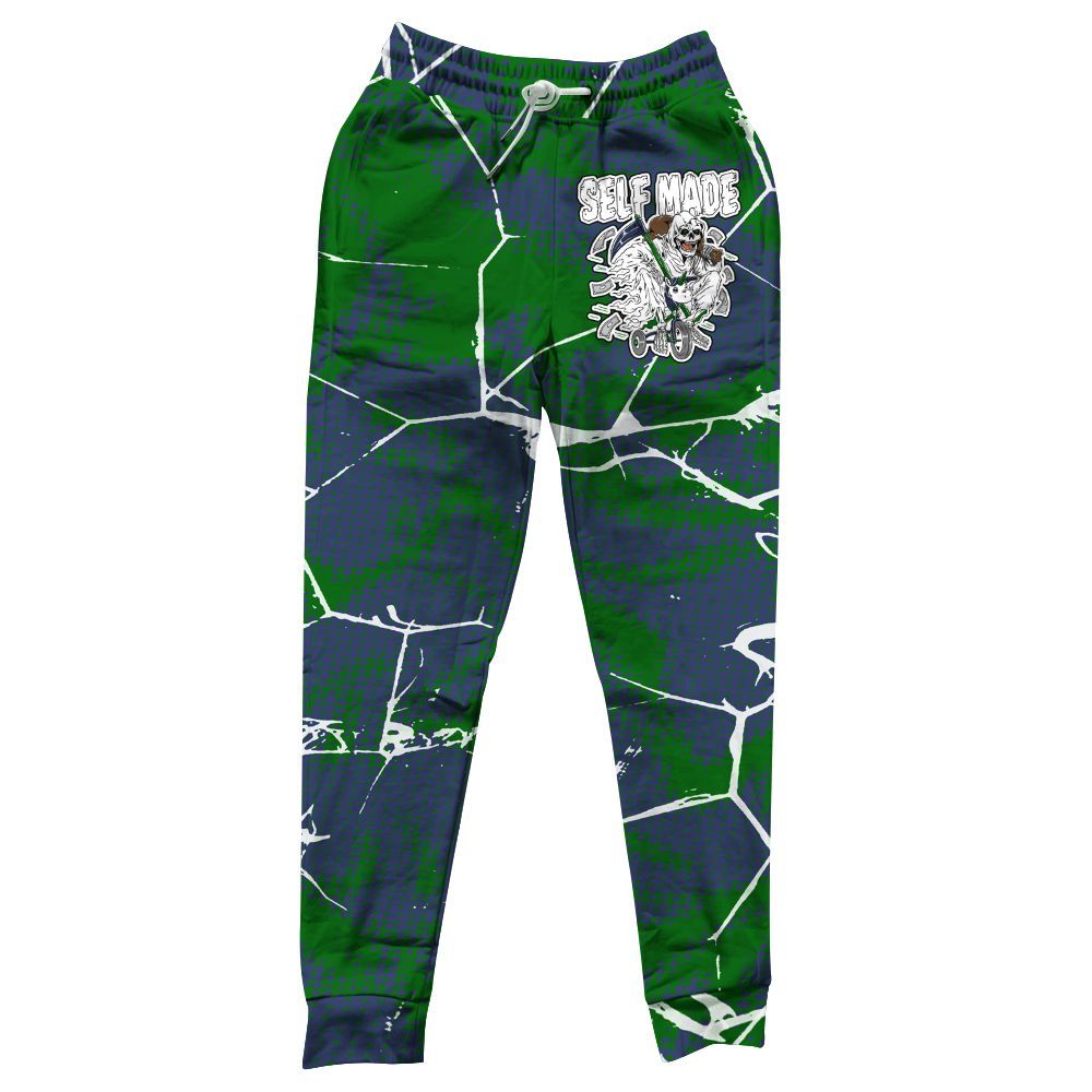 Sweatpant To Match Midnight Navy 13s - Self Made Skeleton Crack All Over Print