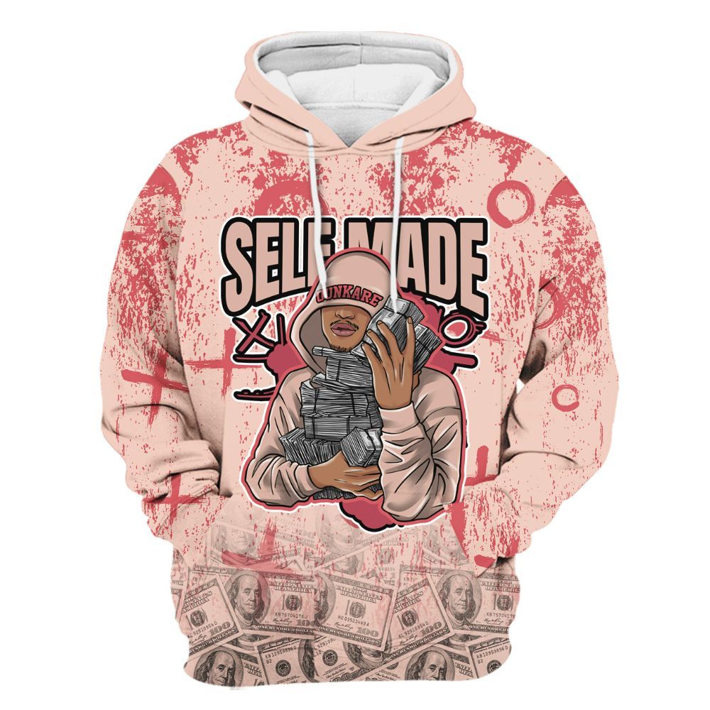 Hoodie To Match Washed Coral 2s Shirt - Selfmade Unique Drip All Over Print