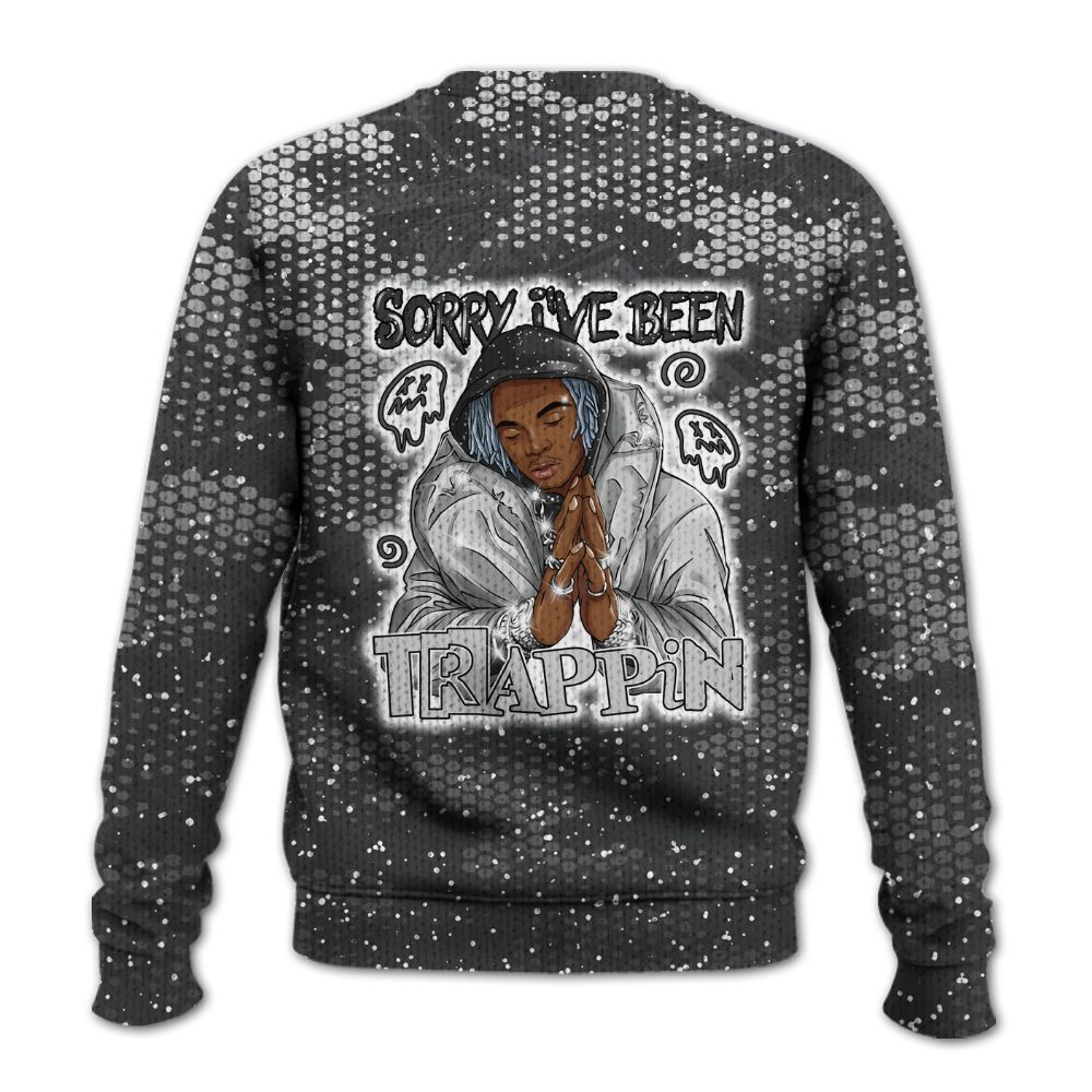 Knitted Sweater To Match Reverse Black White 6s - Trappin' Banknote