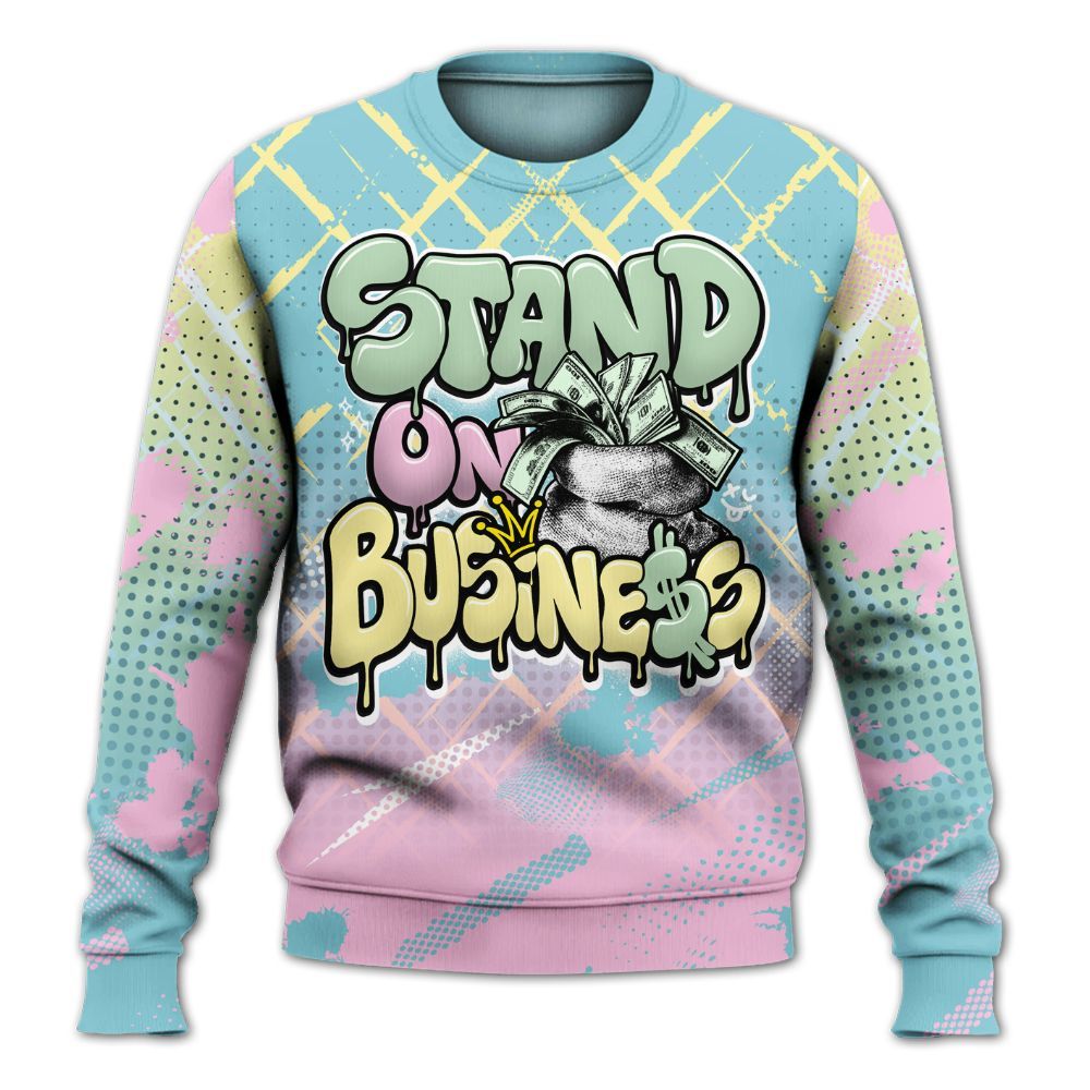Sweatshirt To Match SB Dunk Low Visty - Halftone Stand Business Dripping All Over Print