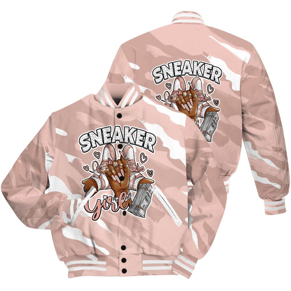 Varsity Jacket To Match Low Legend Pink 11s Shirt - Sneakerz Girlz Colored All Over Print