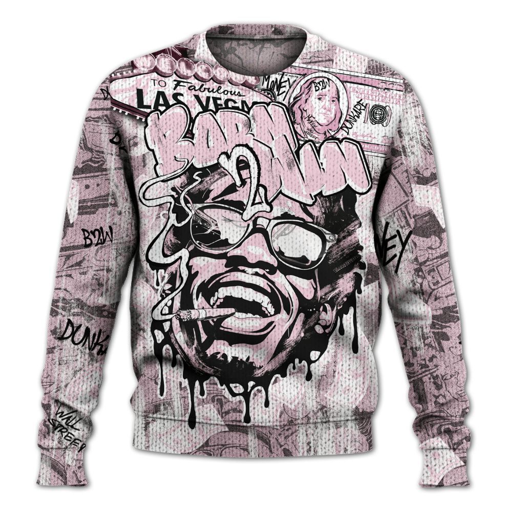 Knitted Sweater To Match Orchid 4s - Born To Win Money