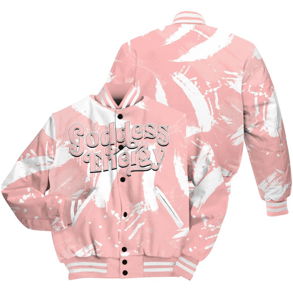 Varsity Jacket To Match Low Legend Pink 11s - Goddess Energy Retro All Over Print