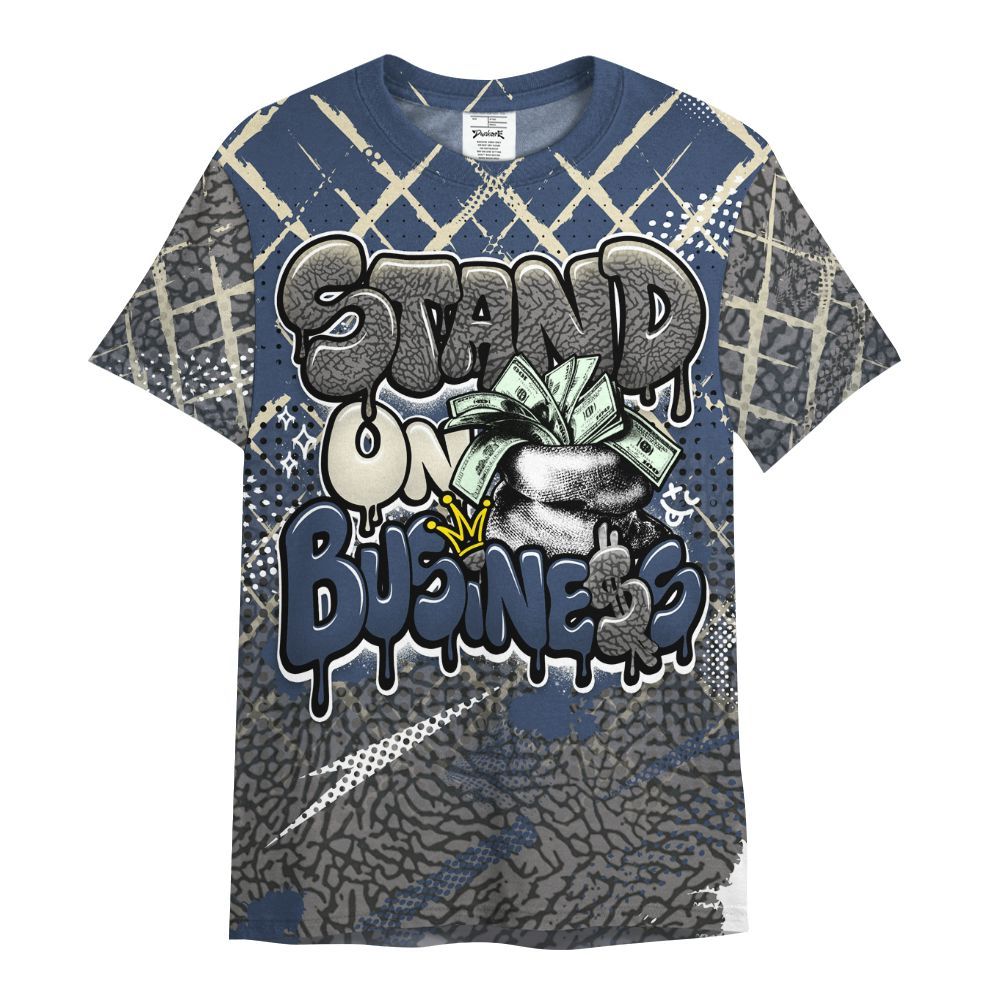 Shirt To Match Diffused Blue 3s - Halftone Stand Business Dripping All Over Print