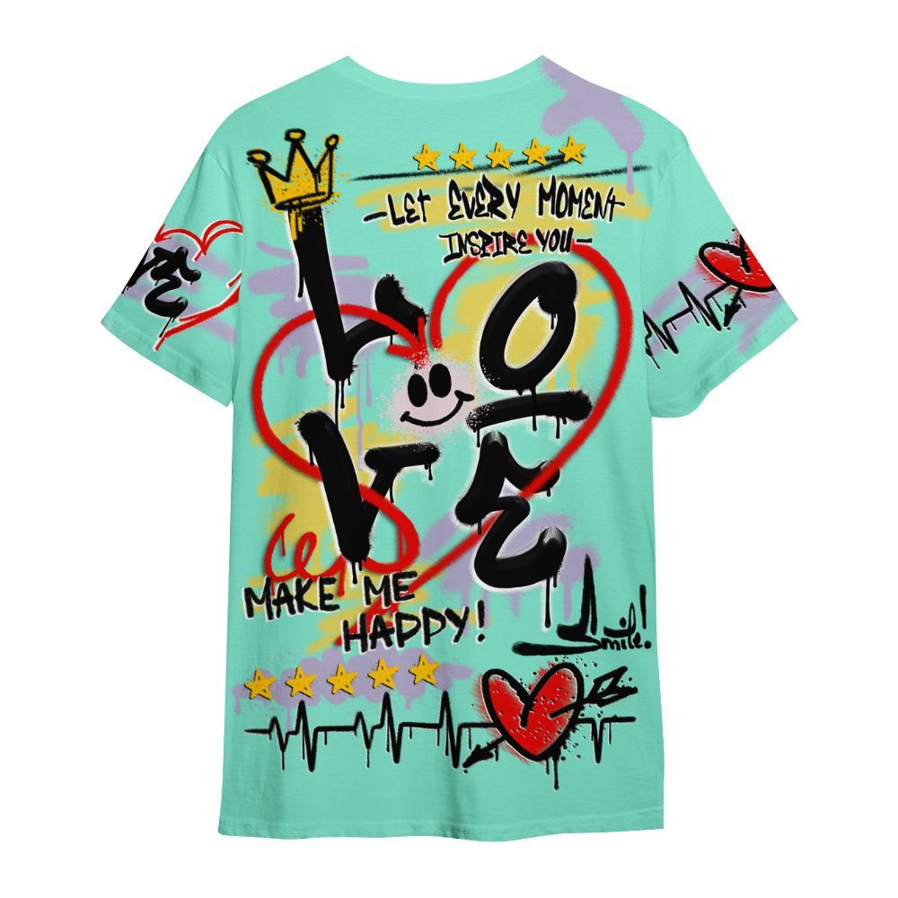 Shirt To Match Dunk Low Easter 2026 - Happy Love Beats Graffiti Streetwear All Over Print