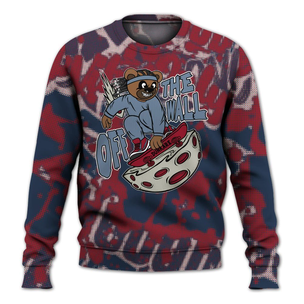 Sweatshirt To Match Navy Blue 2024 6s - Quirky Bear Street All Over Print