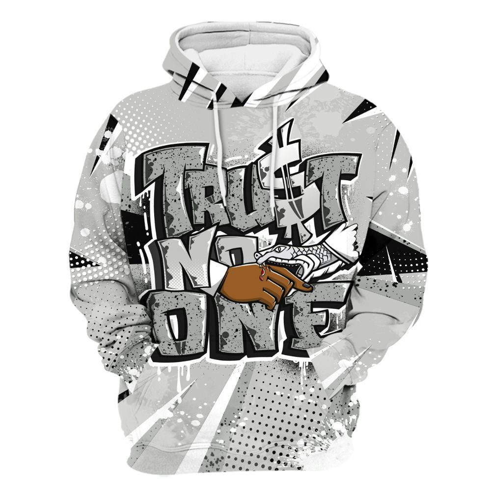 Hoodie To Match Retro White Oreo 4s - Poly Trust No One Dripping All Over Print