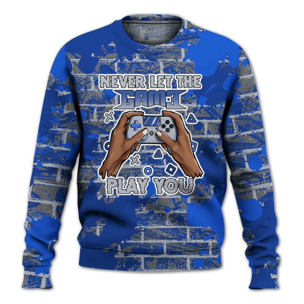 Sweatshirt To Match Air Foamposite One Royal - PlayGame Human Brick All Over Print