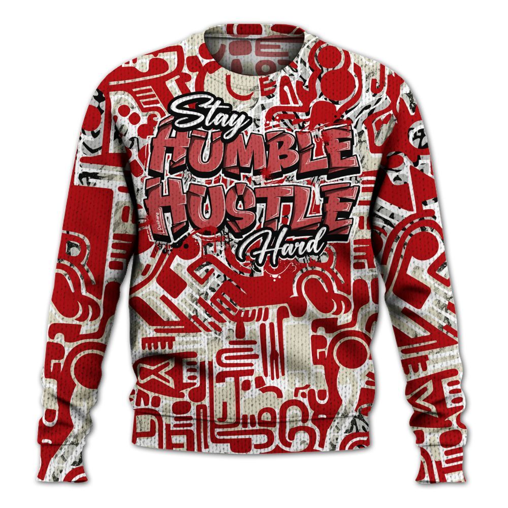 Knitted Sweater To Match Cement Grey 3s - Humble Hustle Retro