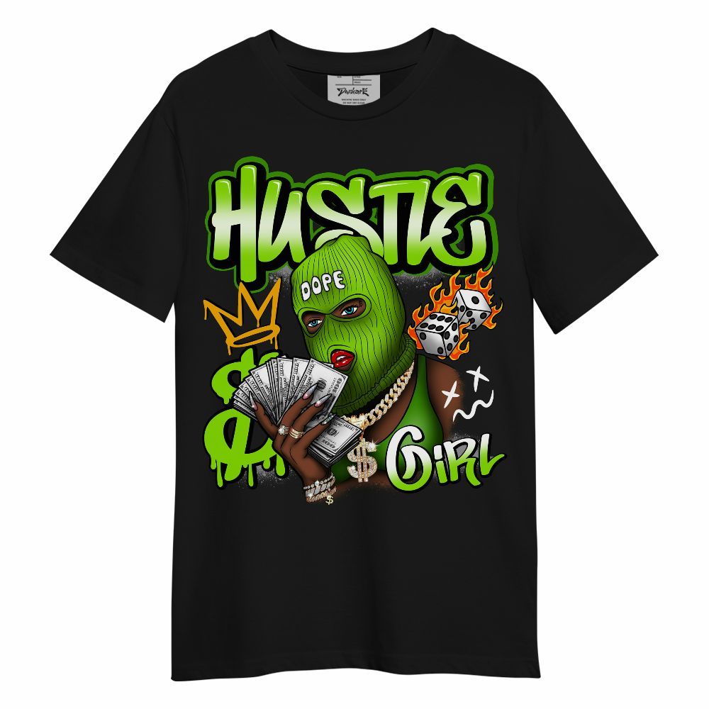 Shirt To Match Electric Green 6s - Money Hustles Girl Streetwear Unisex Shirt