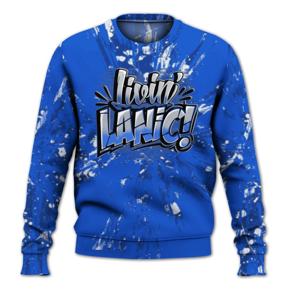 Sweatshirt To Match Air Foamposite One Royal - Living Large Graphic Luxury All Over Print