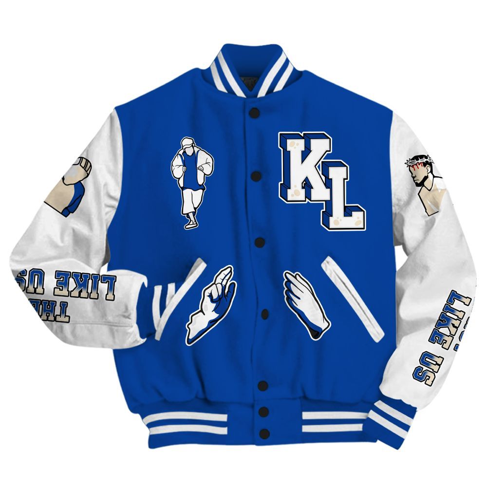 Varsity Jacket To Match Low Game Royal 1s - Dislike Us Graphic All Over Print