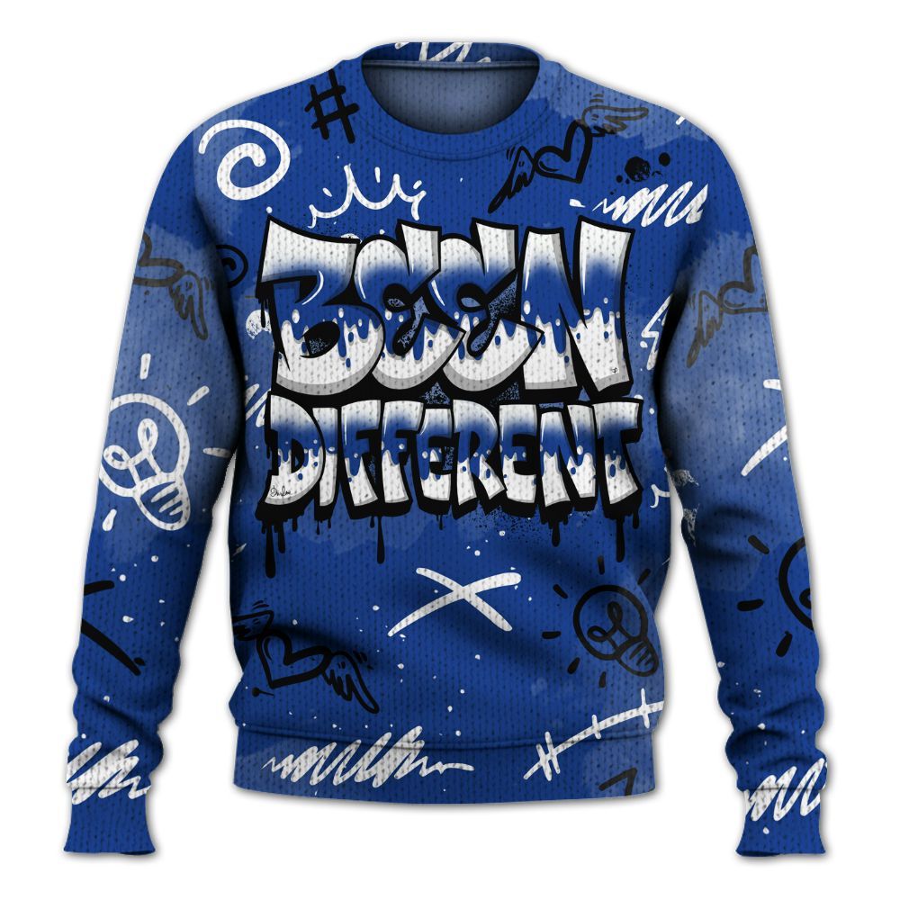 Knitted Sweater To Match Air Foamposite One Royal - Drip Been Di2ferent