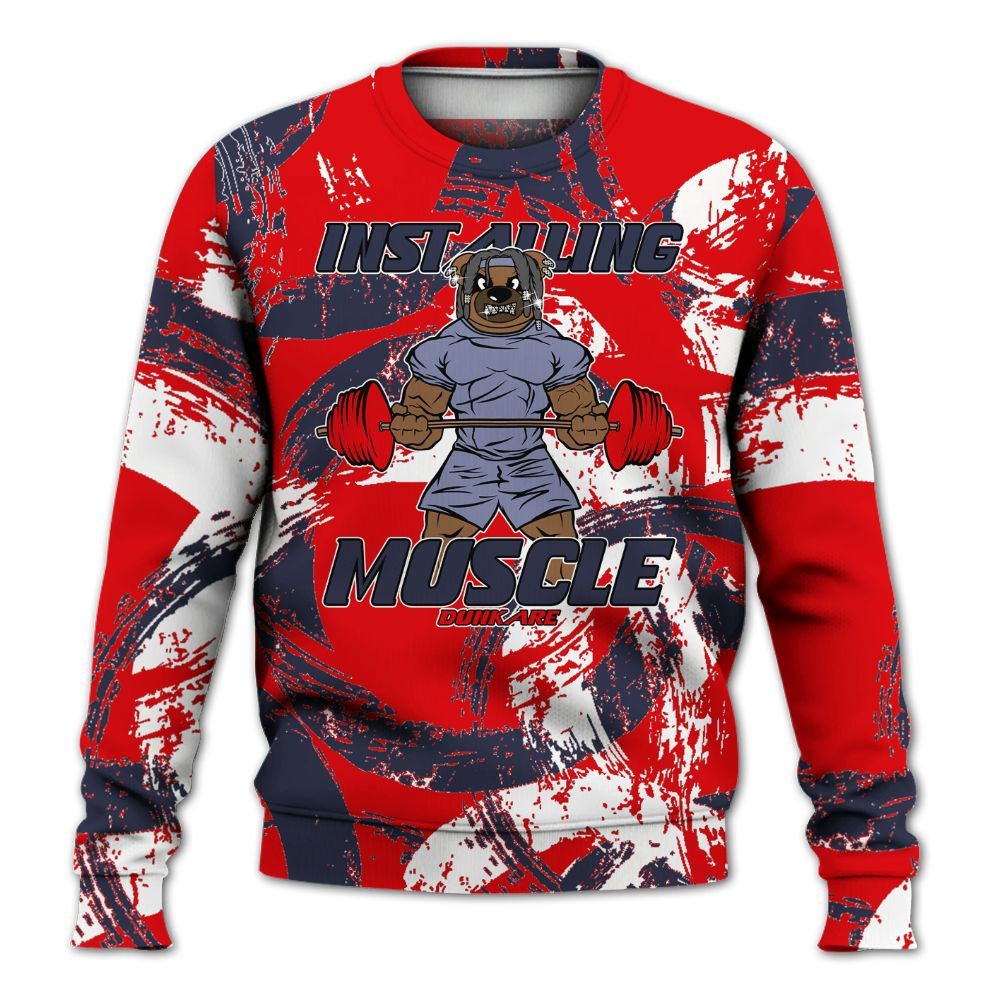 Sweatshirt To Match Low OG Howard Bison 1s - Installing Muscle Bear Circle Slpash All Over Print