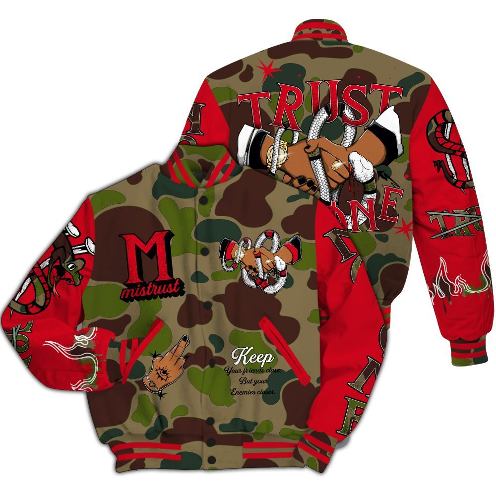 Varsity Jacket To Match Air Max 90 Duck Camo Red - Trust No One Snake-Bite Street Style All Over Print