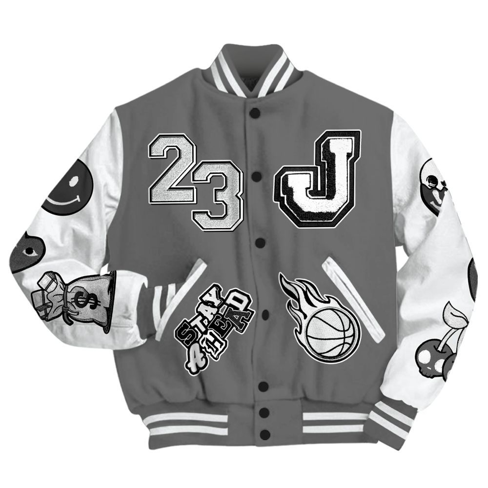 Varsity Jacket To Match Retro Stealth 12s - Hustles Money Number 23 All Over Print