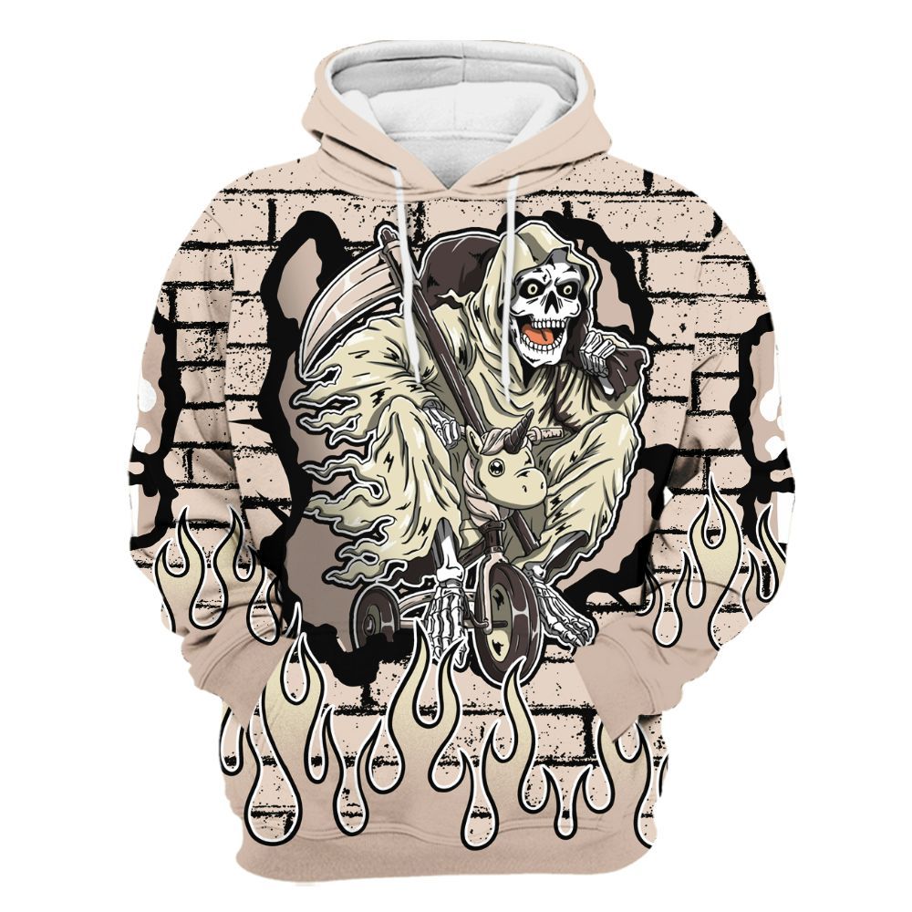 Hoodie To Match A Ma Maniere X Fossil Stone 4s - Self Make Skeleton Crashed All Over Print