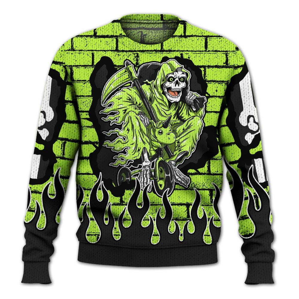 Knitted Sweater To Match Air Force 1 Low Dance Volt - Self Make Skeleton Crashed