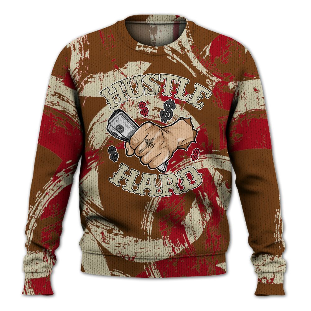 Knitted Sweater To Match Archaeo Brown 5s - Hustles Hard! Splash