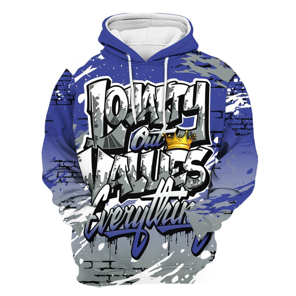 Hoodie To Match Shox TL Royal - Values Of Loyalty Drip All Over Print