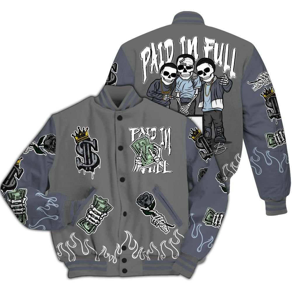 Varsity Jacket To Match Cool Grey 6s - Fire Everybody Paid In All Over Print