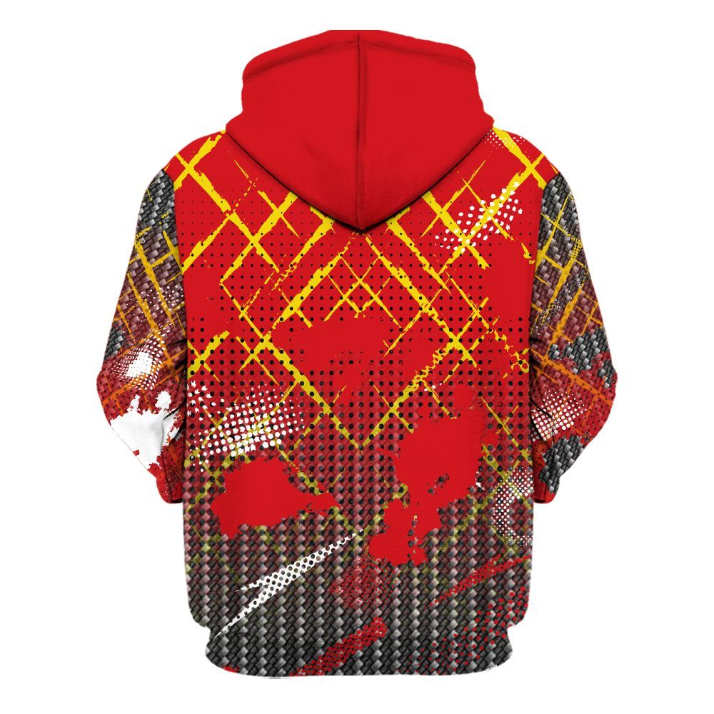 Hoodie To Match Ferrari 14s - Halftone Stand Business Drip All Over Print