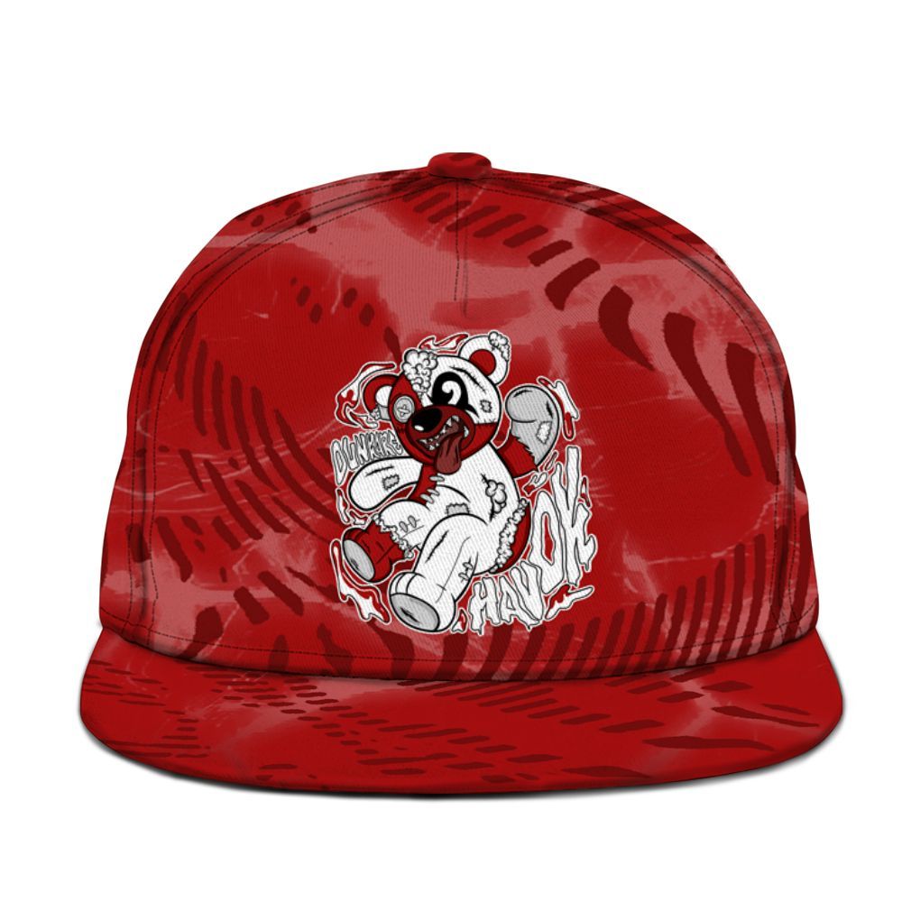 Snapback To Match Red Taxi 12s - Havok Bear Graphic