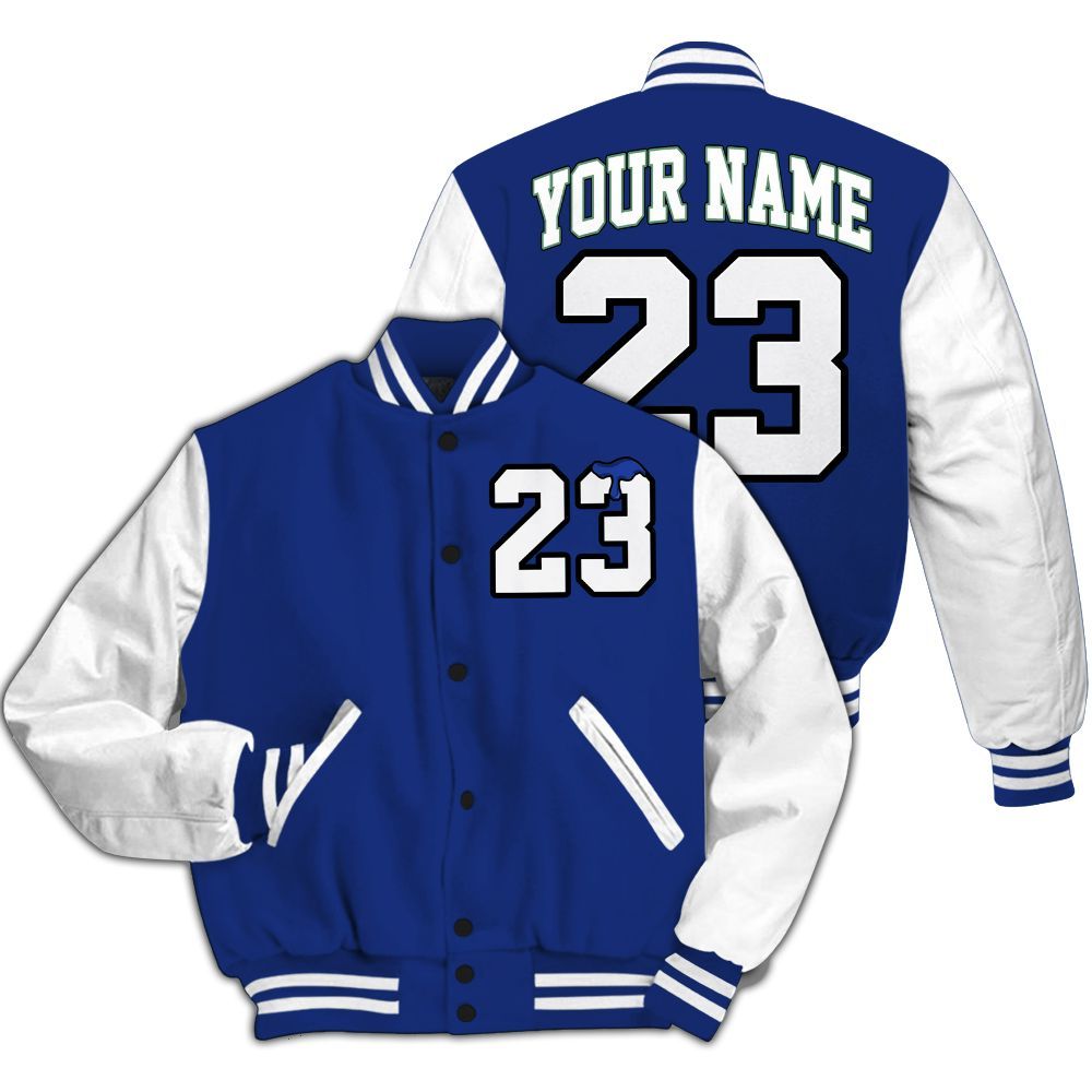 Varsity Jacket To Match Dunk Low Tennis Classic - Custom Name Number 23 Drip All Over Print