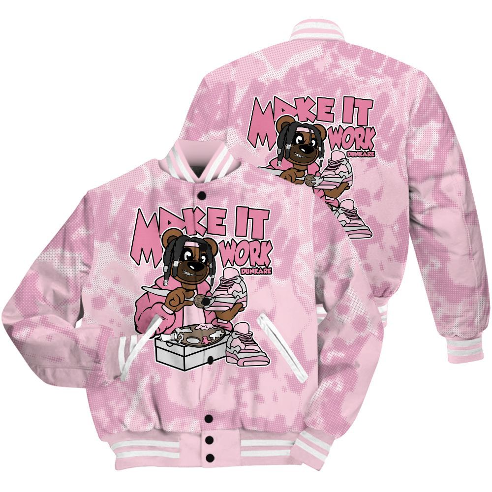 Varsity Jacket To Match Orchid 4s Shirt - Pull It Off Bear Street All Over Print