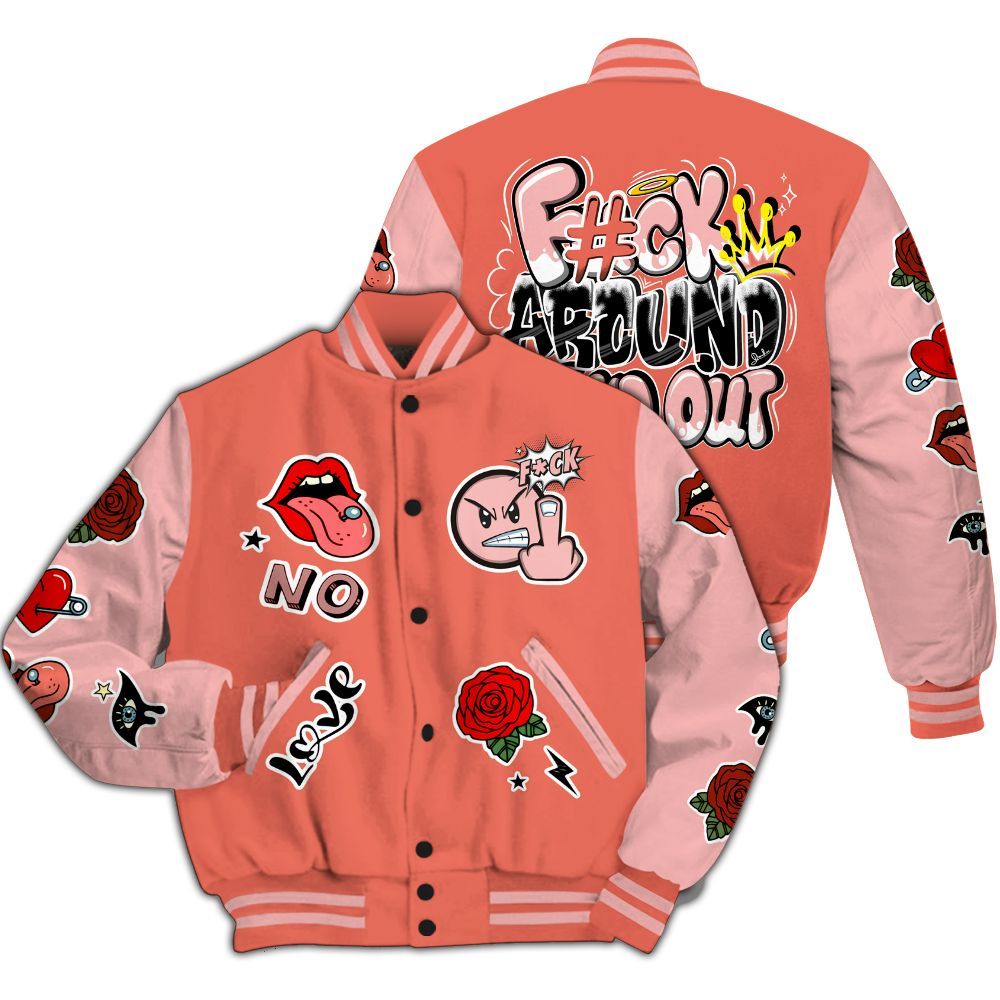 Varsity Jacket To Match Low OG PSG 1s - FK Around Find Out All Over Print