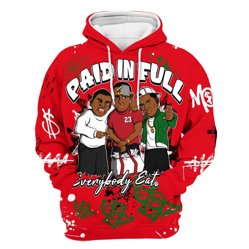 Hoodie To Match Chicago 13s - Everybody Paid In Full Crayon All Over Print