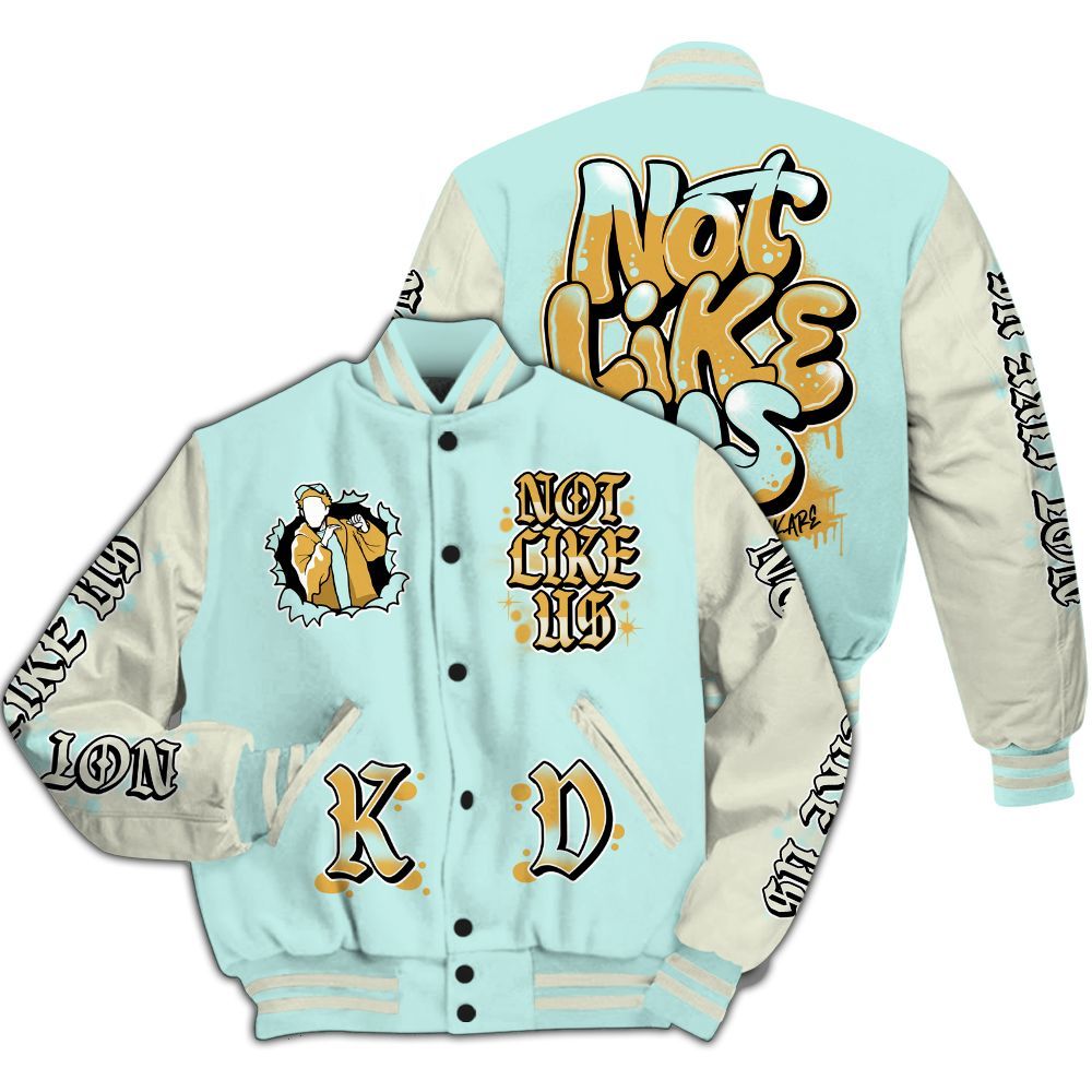 Varsity Jacket To Match Pure Platinum 4s - None Like Us Graphic All Over Print