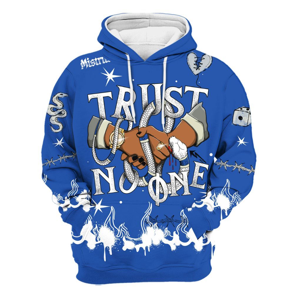 Hoodie To Match Lucky Shorts 3s - Trust No One Snake-Bite Doodle Crayon All Over Print