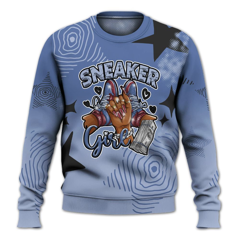 Sweatshirt To Match Black Metallic 5s - Sneakerz Girlz Unique Starz All Over Print